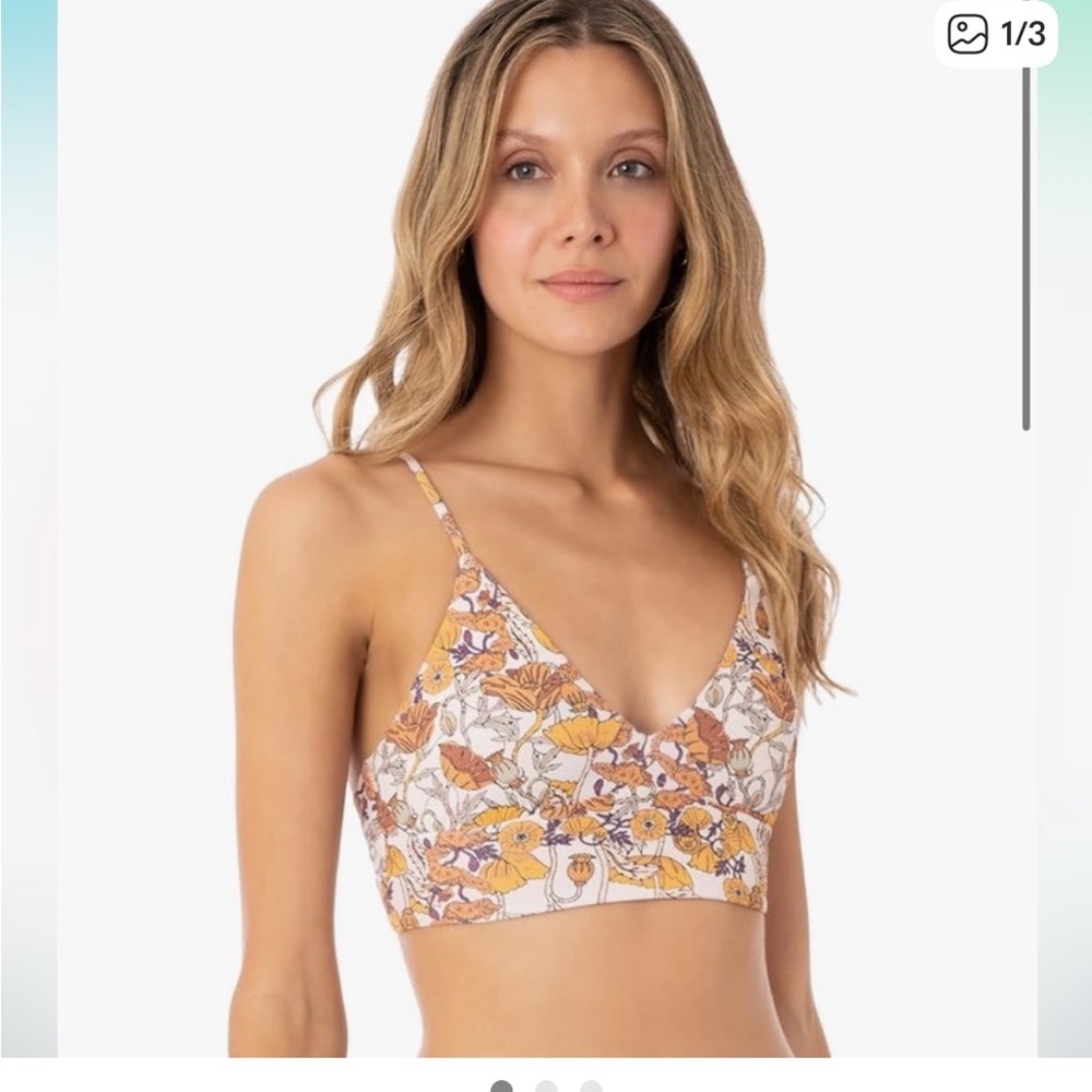 Maaji Floral & leopard Print reversable Bikini top